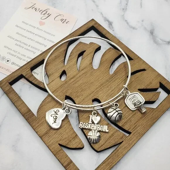 Basketball Mom Expandable Charm Bracelet