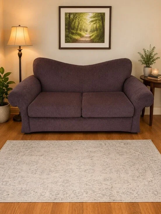 Plush Deep Purple Two-Seat Sofa - Home Accents