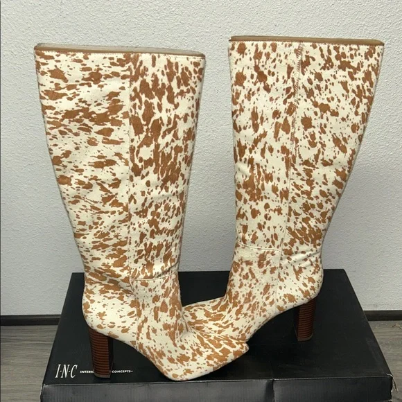 INC Palminahc Animal Print Knee-High Boots