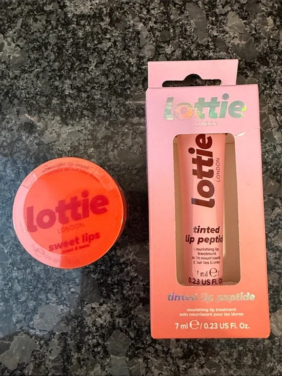 Lottie London Pink Tinted Lip Peptide + Sweet Lips Balm