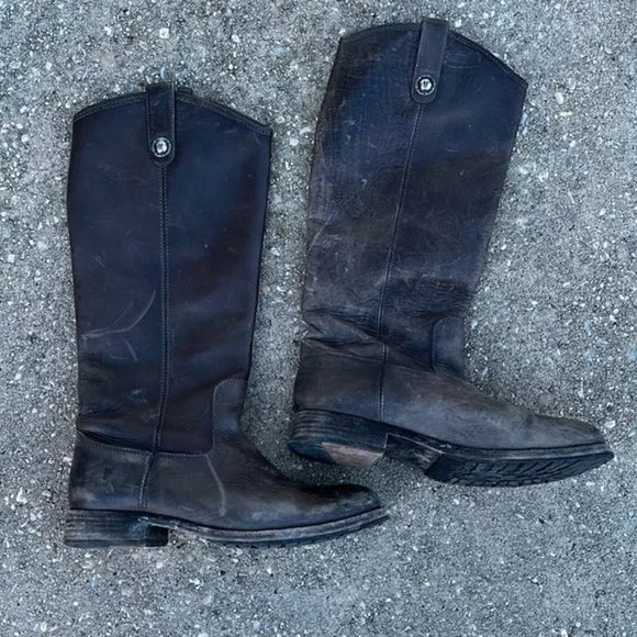 Frye Melissa Knee High Leather Boots size 40