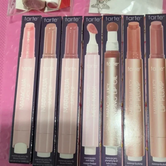 (12) Tarte Maracuja lip balms & Shape Tape in 22N & 2 charms 💄💋🍒🧁