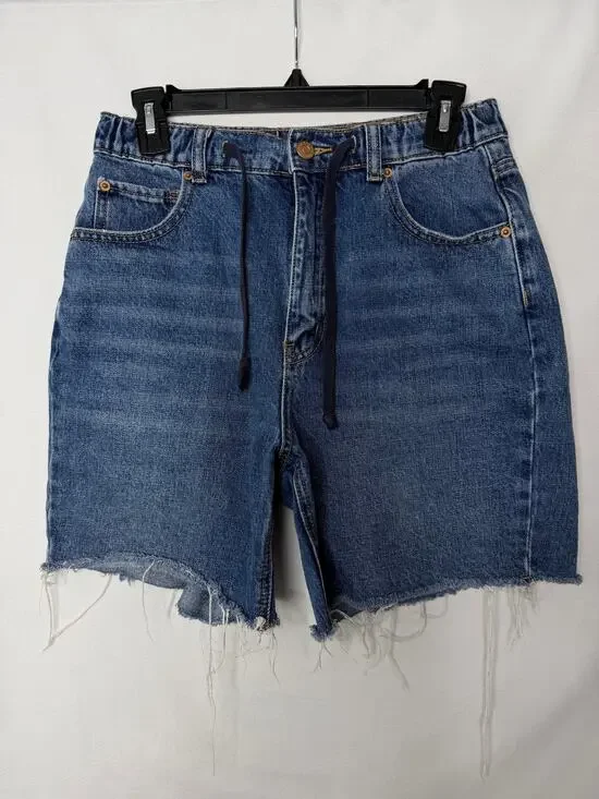 BDG Urban Outfitters Pull On Baggy Shorts Jorts Jean Denim Tie waist Small