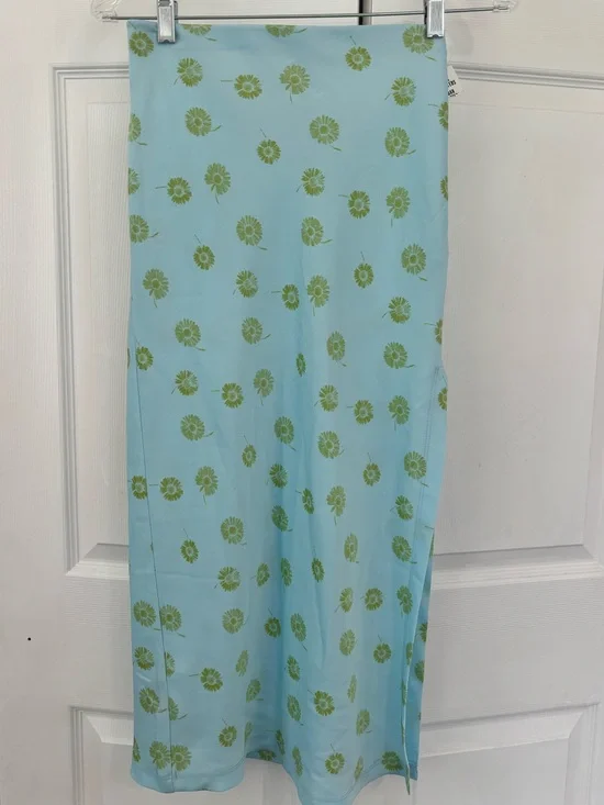 NWT Urban Outfitters Blue Floral Midi Skirt Size S Y2K Cottagecore Lightweight