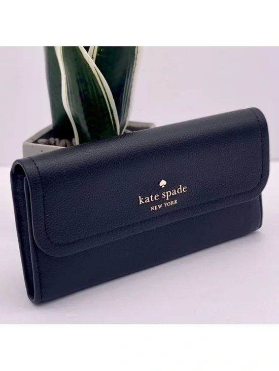 Kate Spade Rosie Large Flap Continental  Wallet Black