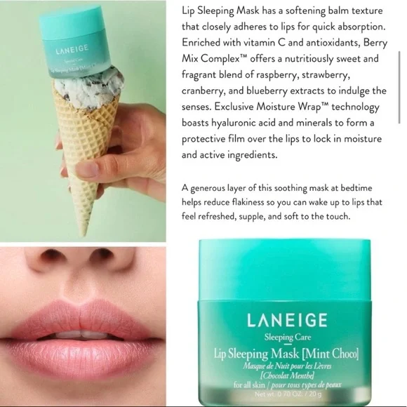 👄 Laneige Lip Sleeping Mask: Berry, Grapefruit or Mint (listing for one jar).‎