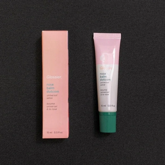 GLOSSIER Rose Balm Dot Com Lip Balm & Skin Salve — Full Size .5 oz - NWT