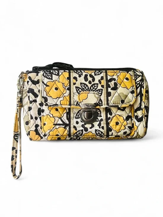 🐆 Vera Bradley Floral Leopard Quilted Wristlet Wallet Retired EUC