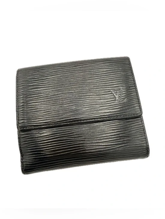 Louis Vuitton Elise Compact Wallet Black Epi Leather Vintage 1992 Authentic