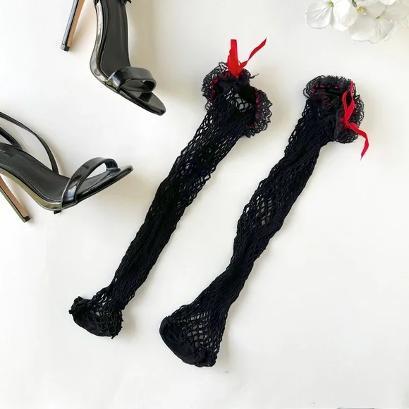 Valentine’s Day Lace Fishnet Socks Women Summer Mesh Style Non-slip