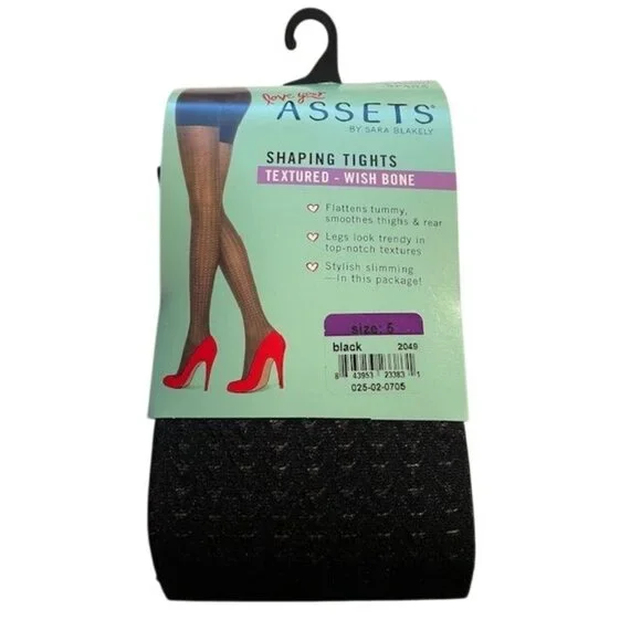 SPANX Assets Shaping Tights Textured Wish Bone 5   (303)