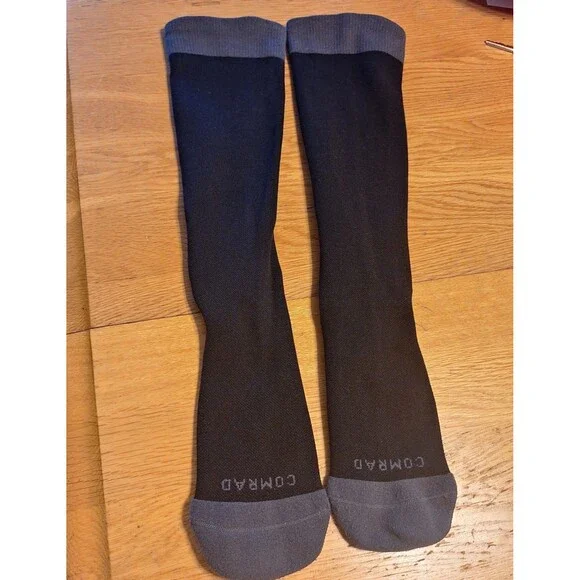 Comrad Black/Gray Compression Socks - Size M Unisex
