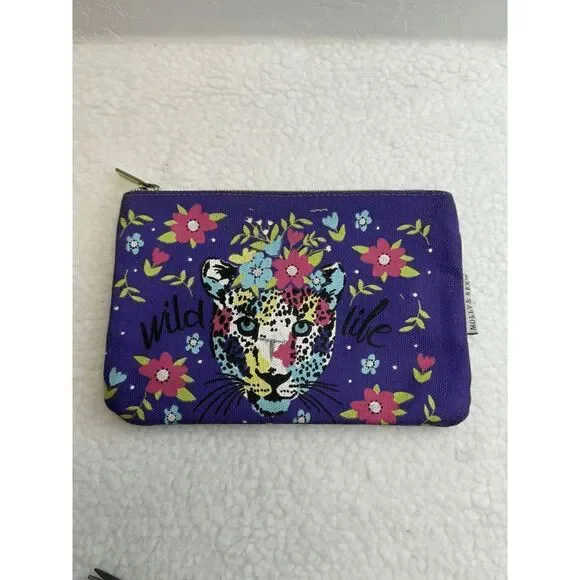 3 for $10 Molly and Rex‎ Wildlife Purple Zip Up Bag