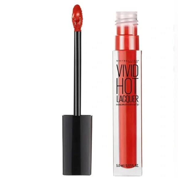 Maybelline color sensational vivid hot lacquer lipgloss so hot‎ 70 make up new