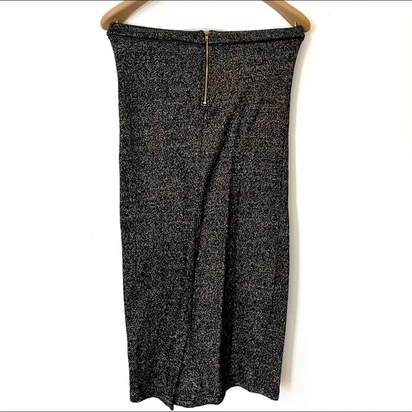 Topshop Stretch Skirt, Gold & Black, size 8