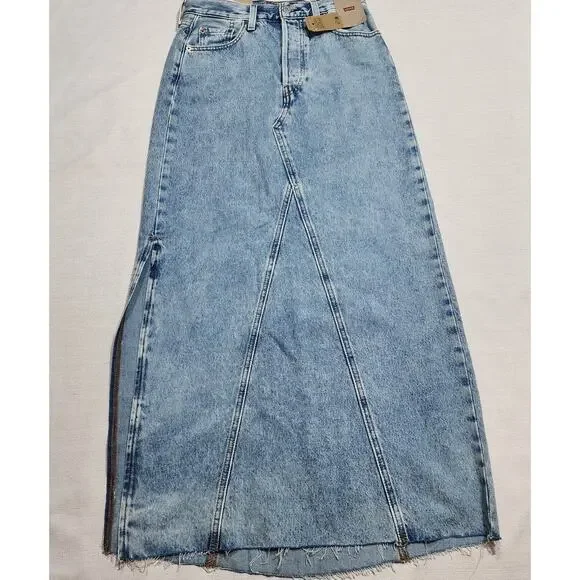 Levi's skirt slide slit waist 25'' button-fly