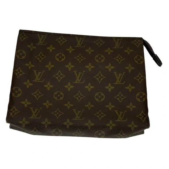 Vintage Louis Vuitton Monogram Trousse Toilette 28 Clutch Accessory Pouch Eclair
