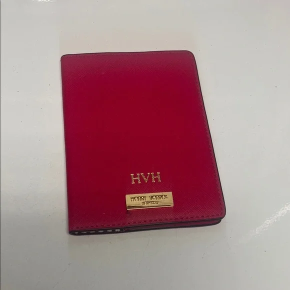 HVH Red Travel Wallet with Gold Detail