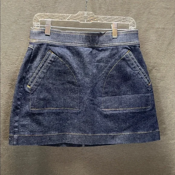 SPANX Denim Blue Mini Skirt