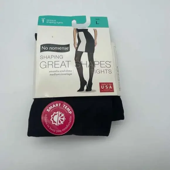 No nonsense Great Shapes Opaque‎ Shaping Tights, Black, Size L