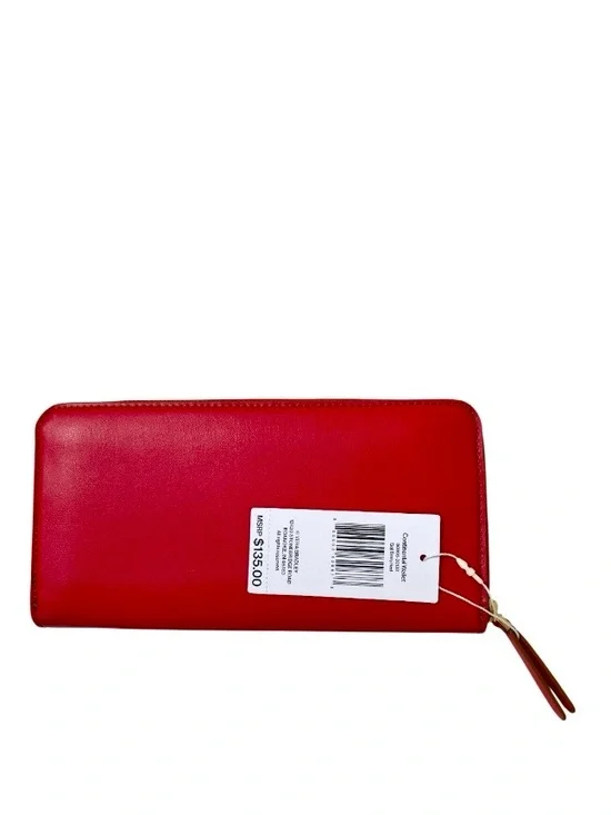 NWT Vera Bradley Bonded Leather 8” Continental Wallet Gogi Berry Red