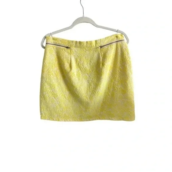 Sugarhill Boutique Floral Print Mid Rise A-Line Mini Skirt Yellow Size 10‎