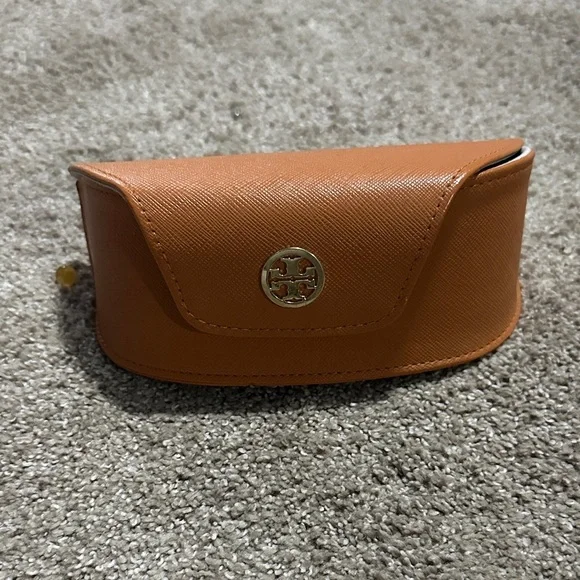 Tory Burch Brown Leather Sunglasses Case