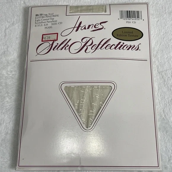 Hanes Silk Reflections Limited Edition Lustre Pinstrip Sz CD Pearl Light Control