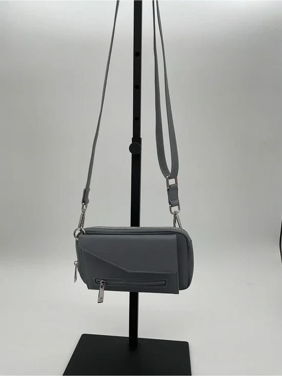 Laundry By Shelli Segal Light Blue-ish Gray Zip Phone Crossbody