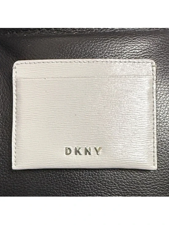 DKNY White Leather Slim Card Sleeve