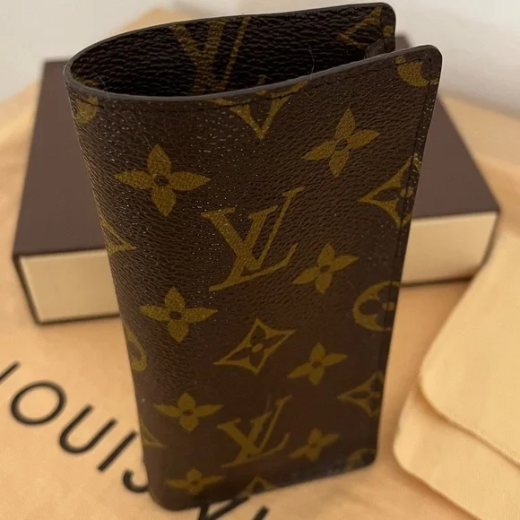 Louis Vuitton Eye Glass Case Monogram Rare 1996 France
