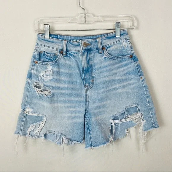 American Eagle‎ Distressed Baggy Mom Shorts Size 0