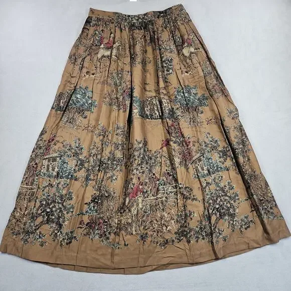 Vintage Charter Club Jame Justin Midi Skirt Women 12 Equestrian Western Prairie