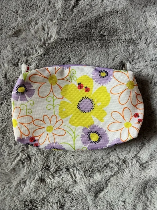 Clinique Floral Cosmetic Pouch - Yellow, Purple & Orange