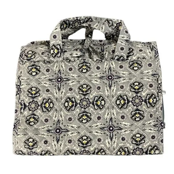 Jewelry/Toiletry Bag Tapestry Gray Blue Paisley #0008
