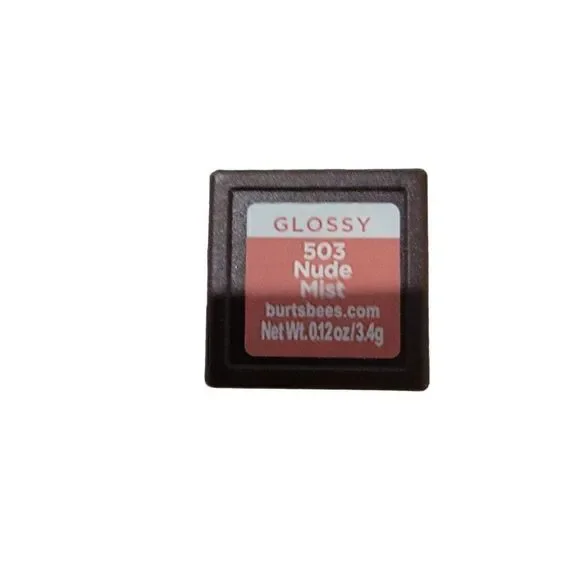 Burts Bees 100% Natural Glossy Lipstick, Nude Mist - 2 Tubes