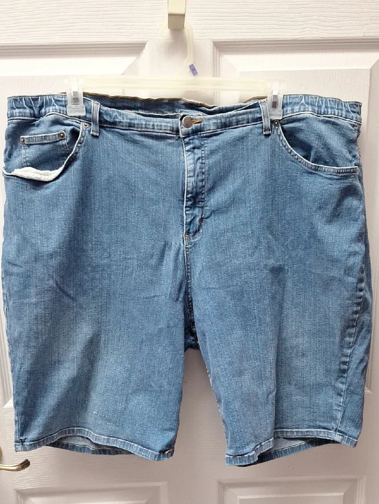 Denim&Co Light Blue Denim Shorts 3X