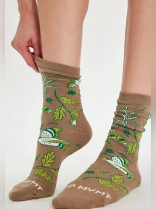 NWT Free People Movement Great Outdoor Socks in Green New Logo