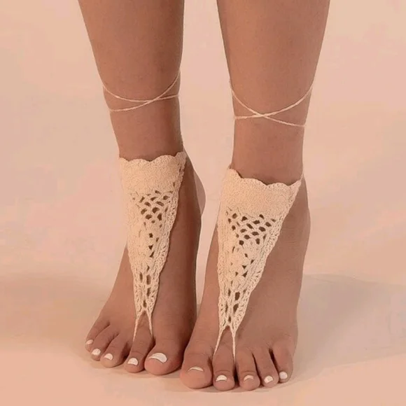 🍉5 for $25* Crochet Boho Barefoot Sandals