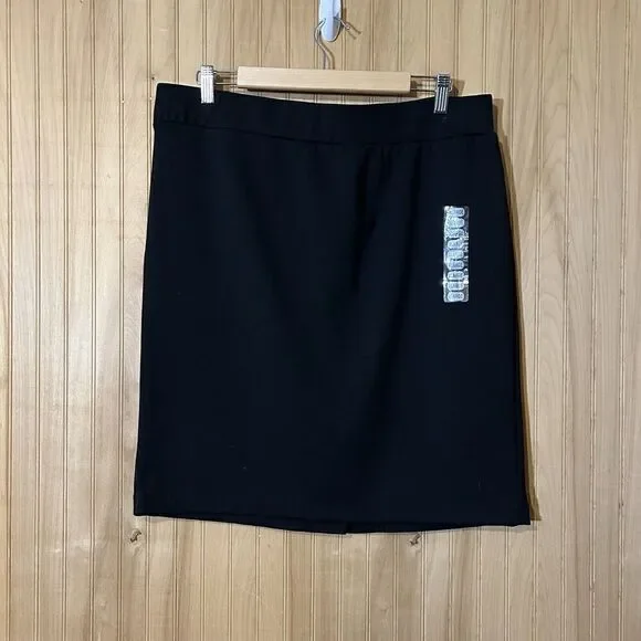 ECI New York Black Knit Pencil Skirt Size XL