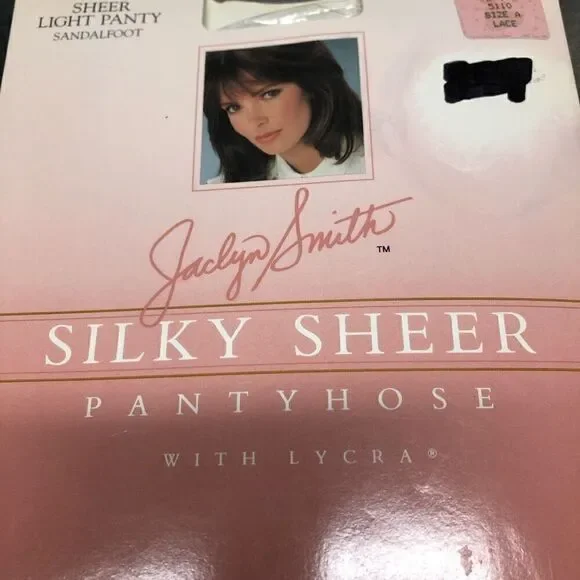 Jaclyn Smith Silky Sheer Pantyhose Size A Lace New