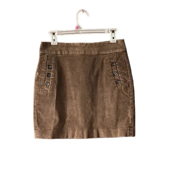 Brown Corduroy Banana Republic mini skirt.