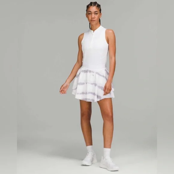 Lululemon Court Rival High Rise Skirt Skort Long Transverse Lilac Multi Size 12