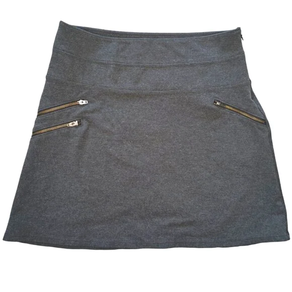 Athleta Cordoba Gray Athletic Ponte Moto Skirt Size 4