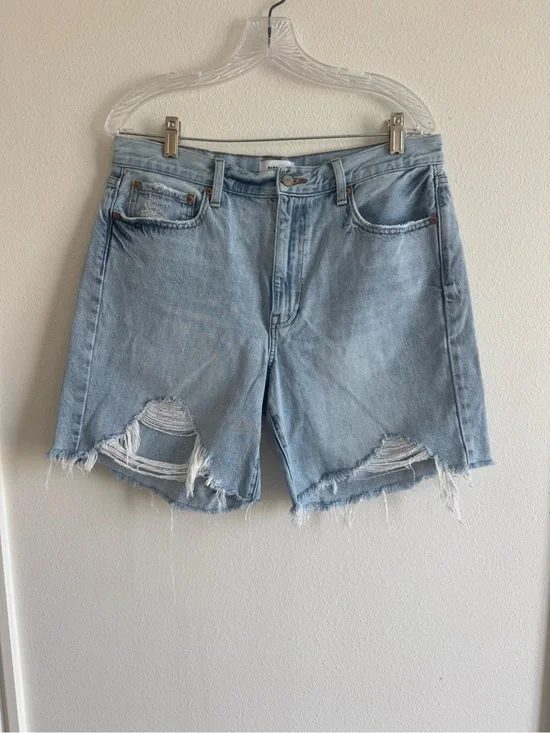 Pistola Denim Light Blue Distressed Denim Shorts