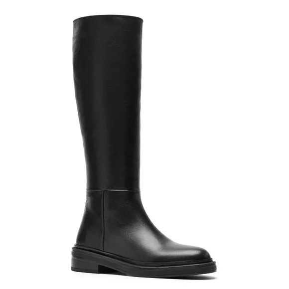 New La Canadienne Leather Knee High Boot Black Sz 9.5