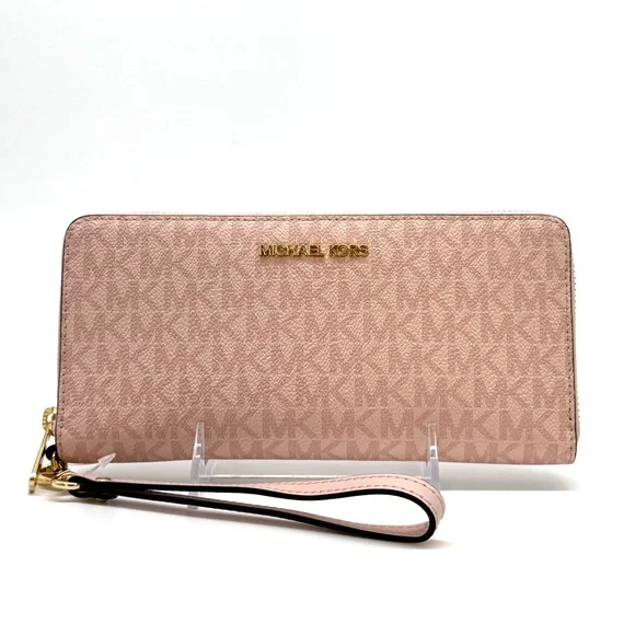 Michael Kors Large Continental Wallet Powder Blush Signature