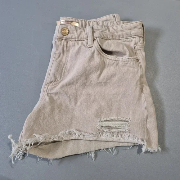 Kut‎ From the Kloth Shorts Womens 8 Denim Jean Jane Long High Rise Distressed