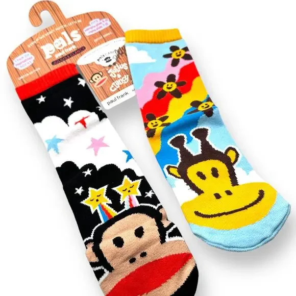 NEW Artist Signed Paul Frank Mismatched Socks - Julius and Clancy Unisex Adult