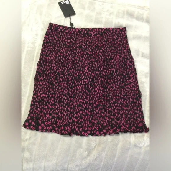 The Kooples Ditsy Flower Mini Skirt Pink/Black